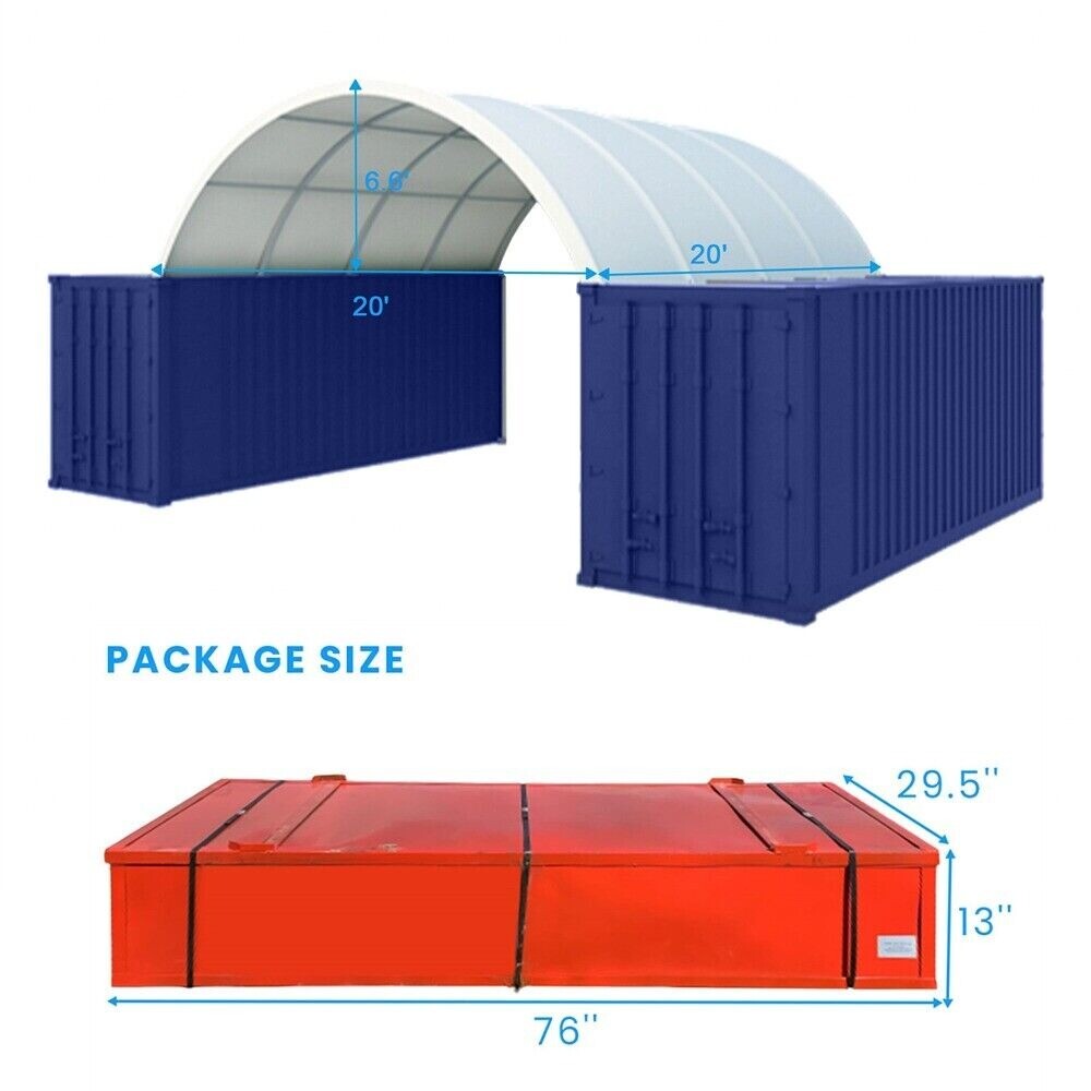 20’x20′ Heavy Duty 15 oz PVC Canvas Fabric Building Shipping Container Shelter