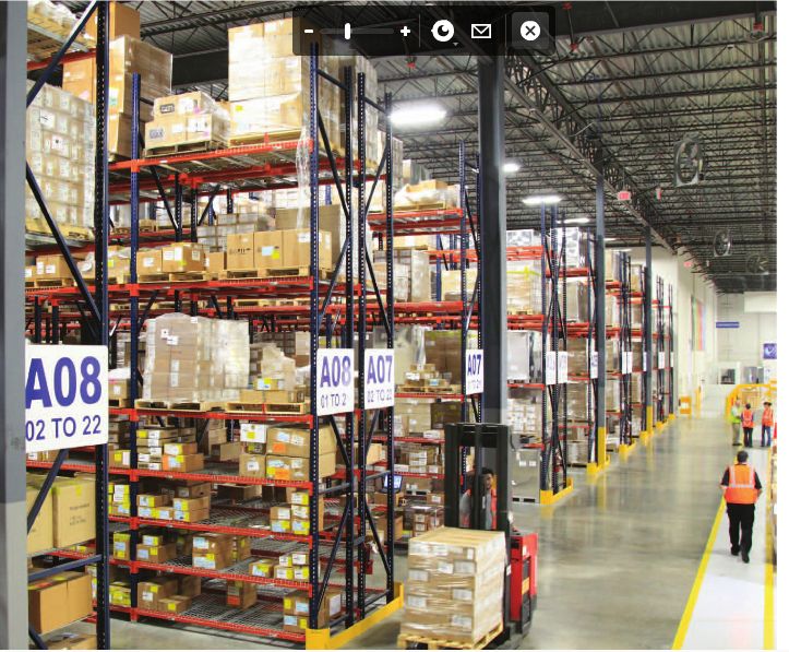 (10) BAYS OF TEAR DROP PALLET RACK 42″x96″x12′ Bolted Teardrop racking NEW