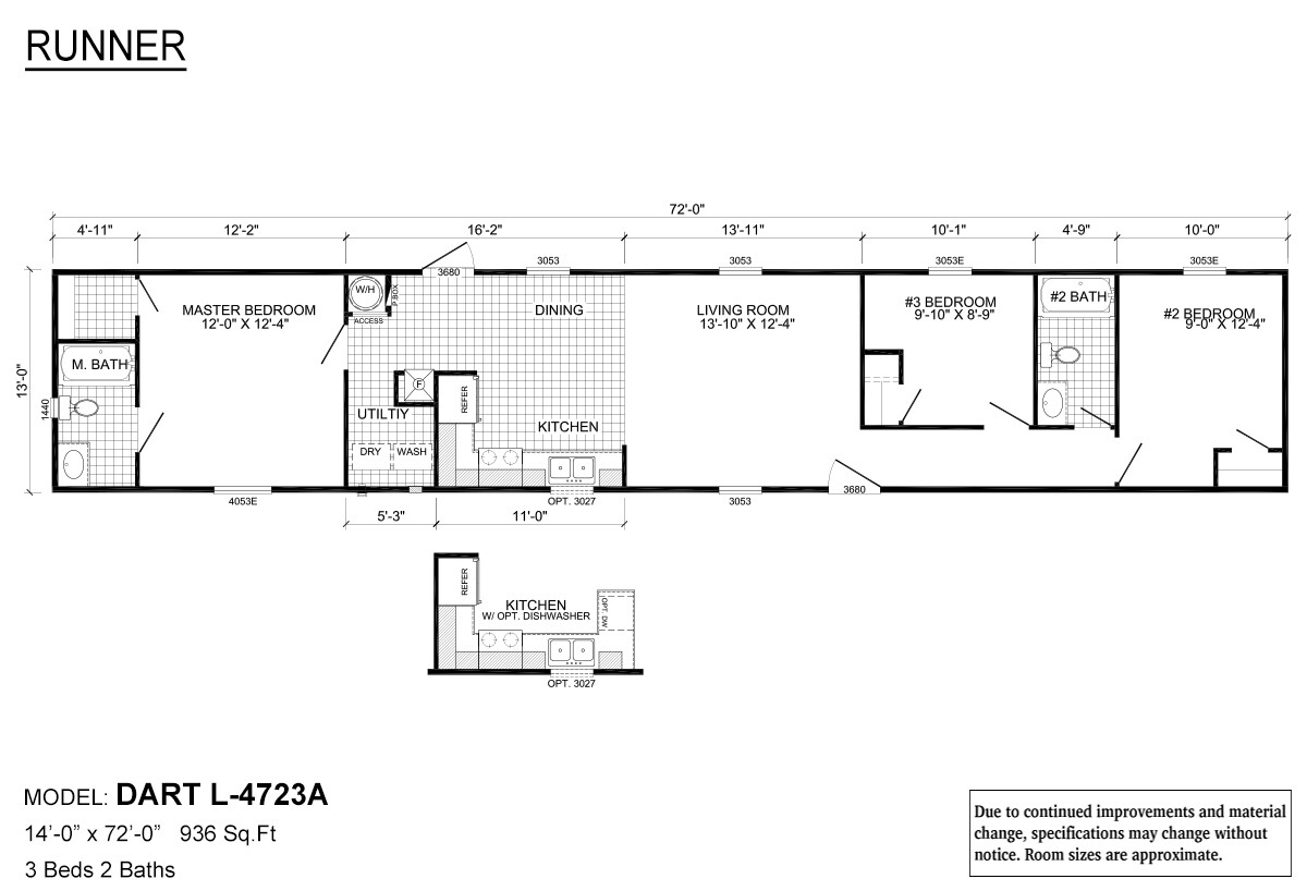 2023 LIVE OAK-DART Mobile Home 3BR/2BA 936 sq ft All Southeast States-45 Days!