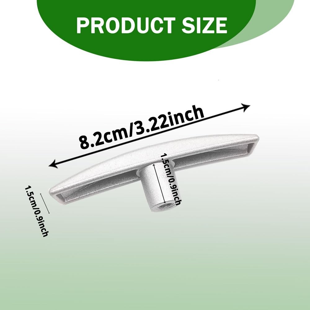 Tecledsn 2PCS RV Waste Water Valve Handles, Tank Handles Silver