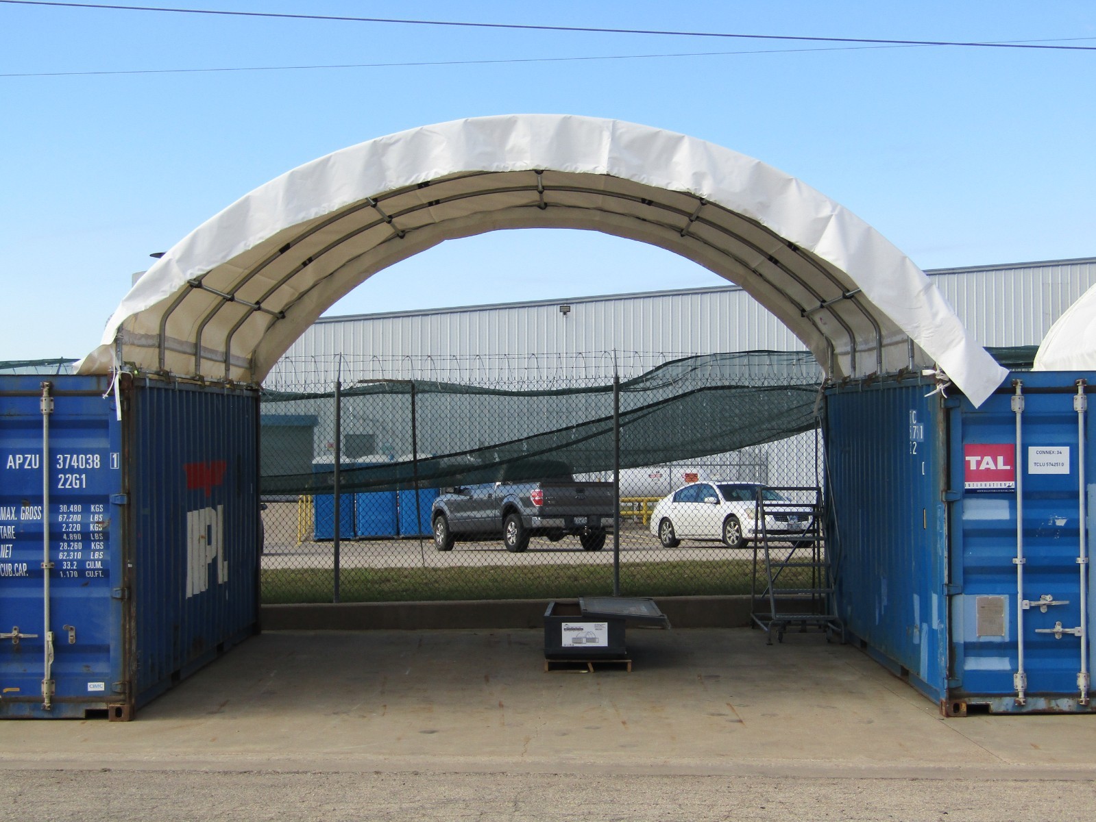 20×20 PVC Fabric conex container shelter covermore canvas (15 oz)