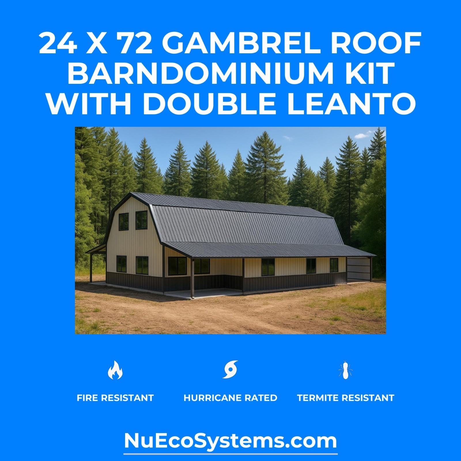 Brand New Kit Design It’s Our 30 x 35 Modern Single Slope Barndominium or Cabin