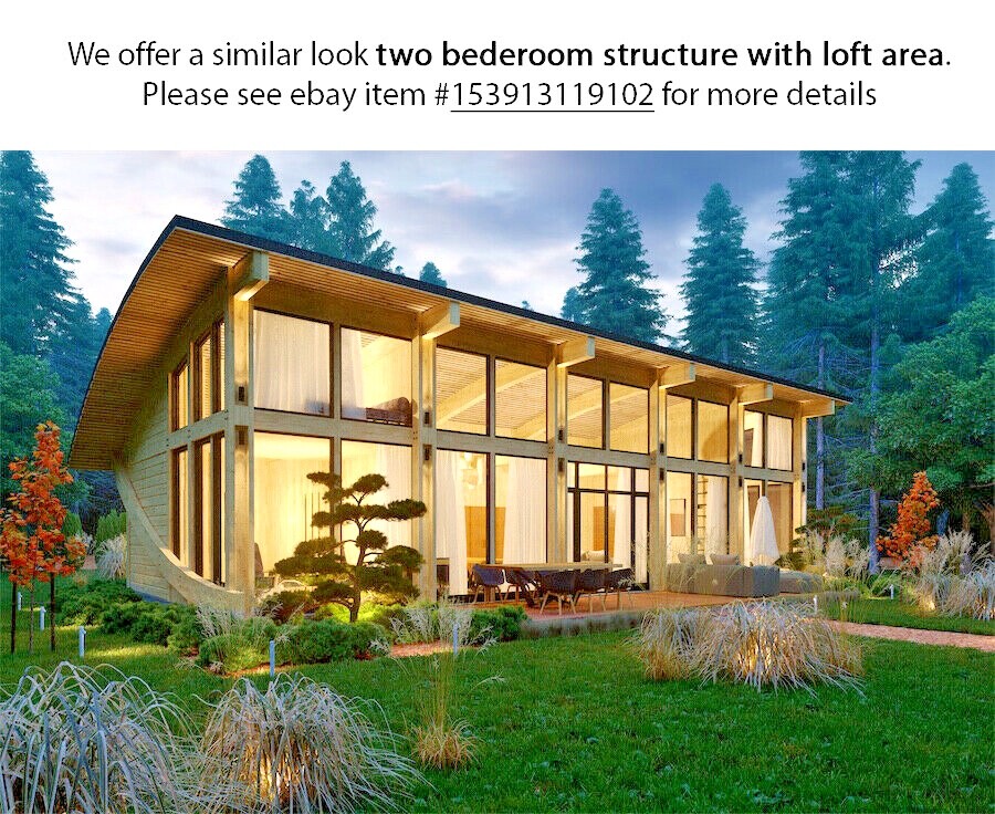 1080 ft2 TIMBER FRAME POOL HOUSE KIT ENGINEERED WOOD PREFAB BUILDING CABIN EASY