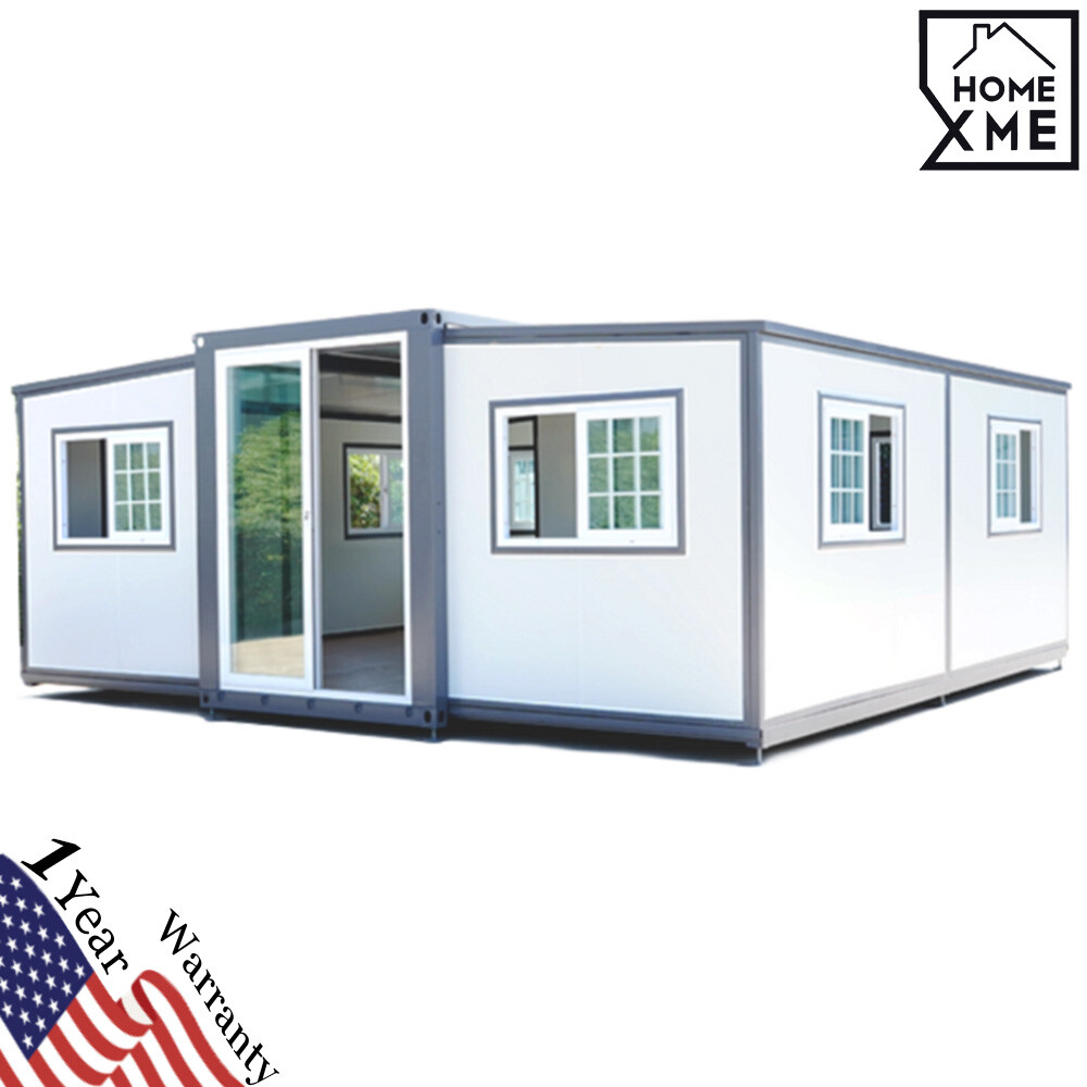 19ftx20ft Expandable Prefab Mobile House w/ Cabinet Mobile Home Container Homes