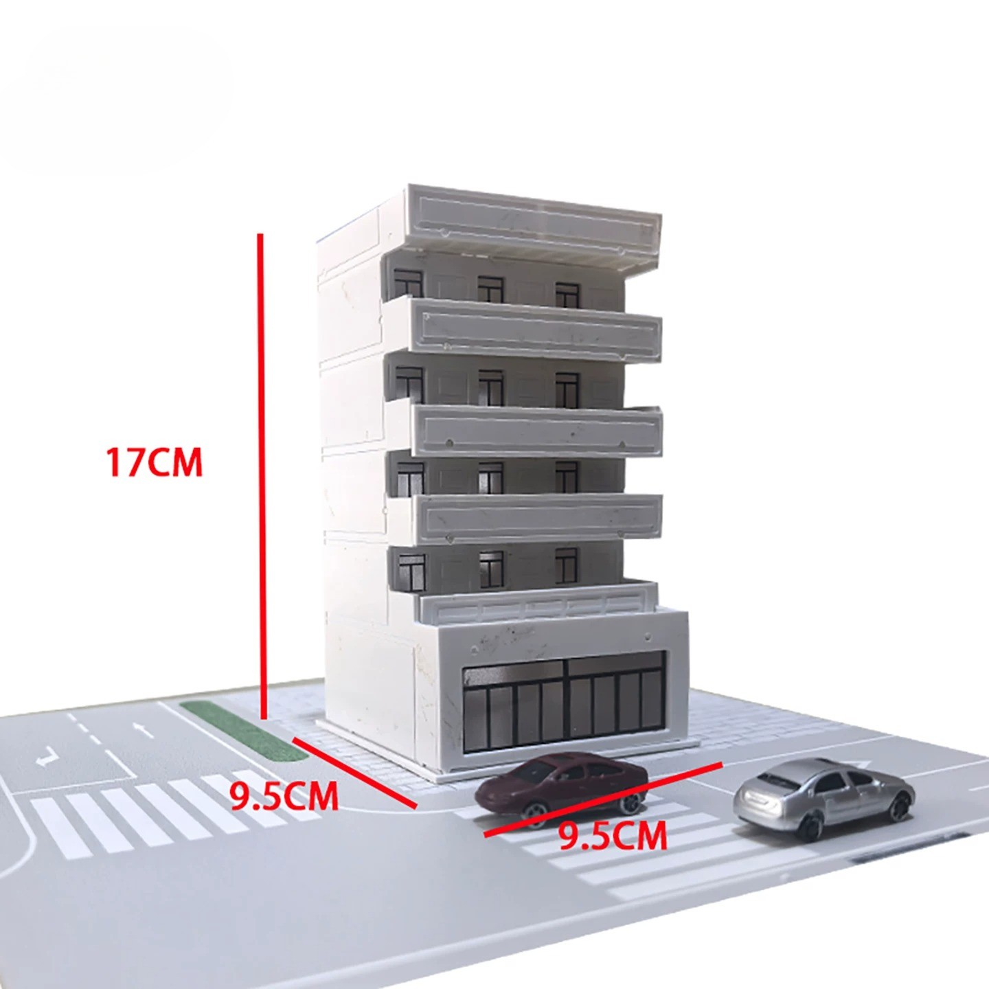 1/100 Diorama Road Street School Community Miniature Buildings Model Ornaments