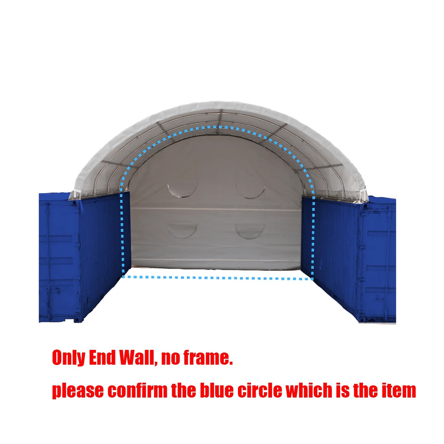 20*20ft 20*40ft Shipping Container Canopy Canvas Fabric Building w/o End Wall
