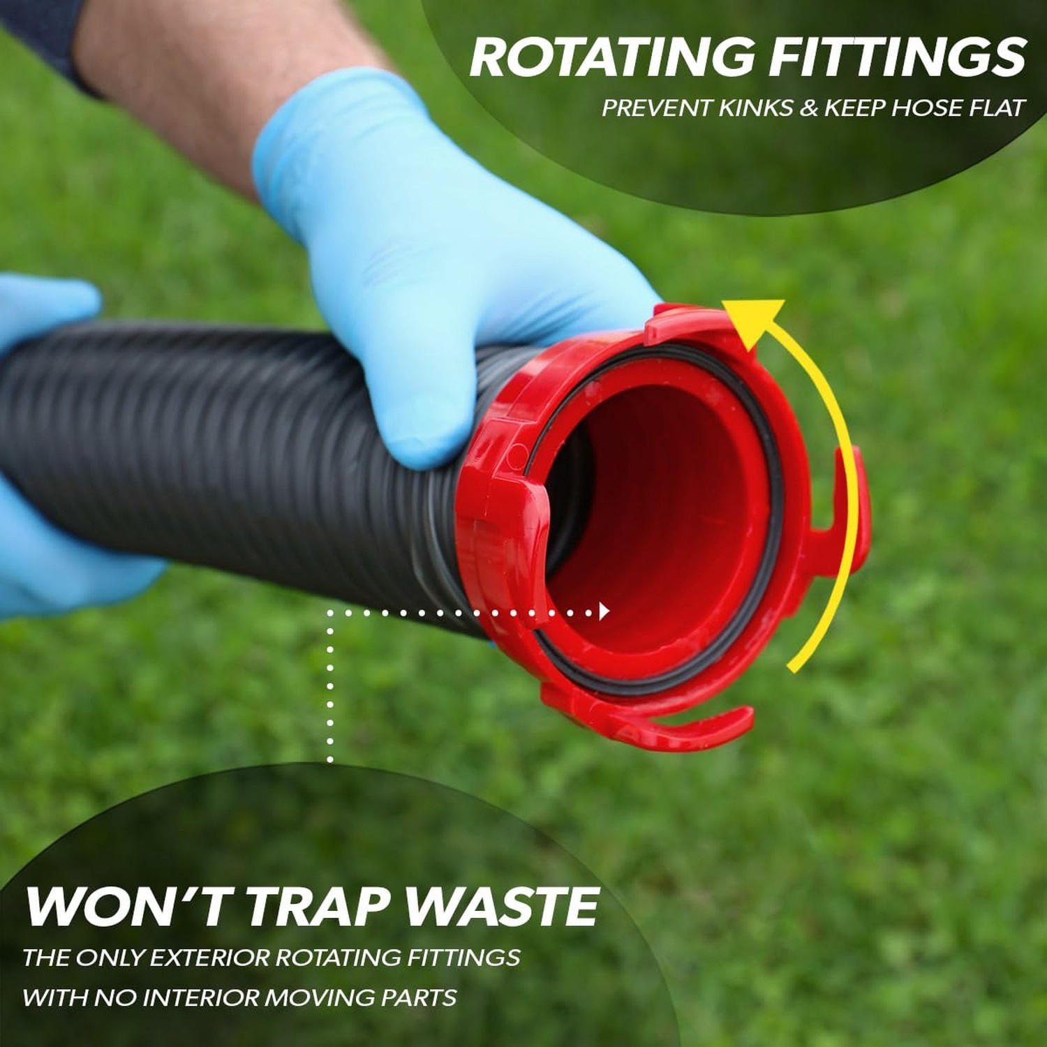 Valterra 15-Foot Dominator RV Sewer Hose Kit, Universal Sewer Hose for RV Cam…