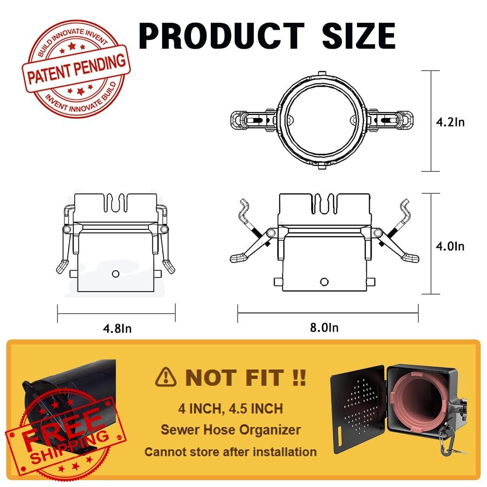 PRO-RVER RV Sewer Hose Connector Push Lock 1pc