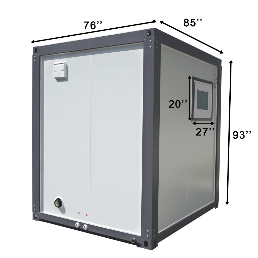 Portable Restroom Bathroom Mobile Toilet w/Shower Upgrade Acrylic Fanshaped Door