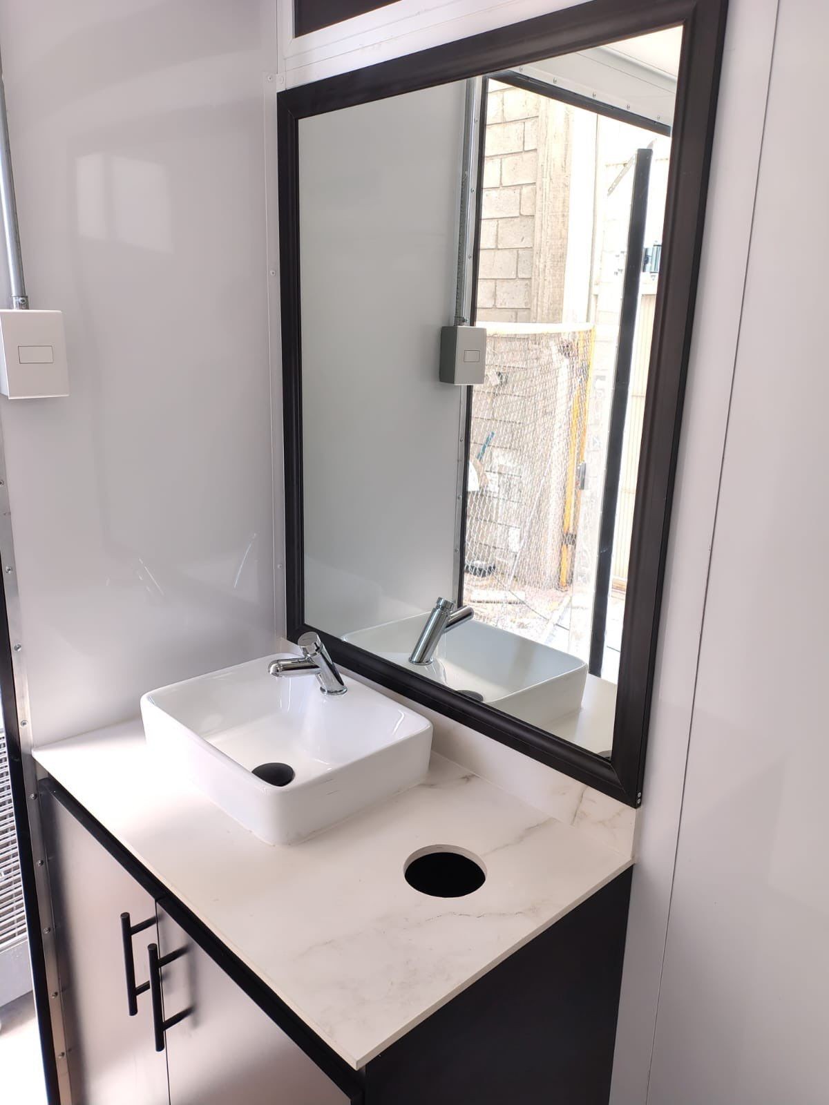 7×14 Restroom Trailer 2 Stall Upscale Portable Bathroom Ships Nationwide