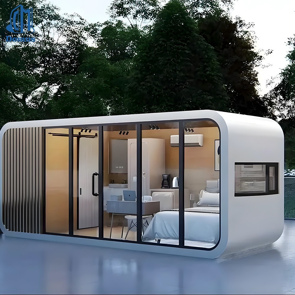 Apple Cabin Prefab House Steel Frame Glamping Pod Tiny Home Garden Office Ready