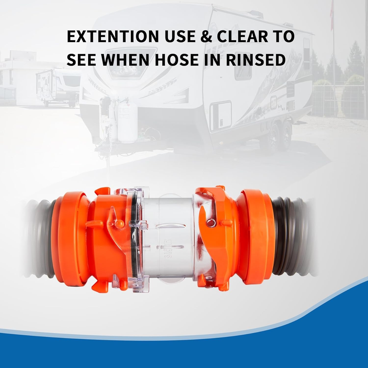 3.5″ RV Clear Sewer Hose Adapter Extender Compatible with Most…