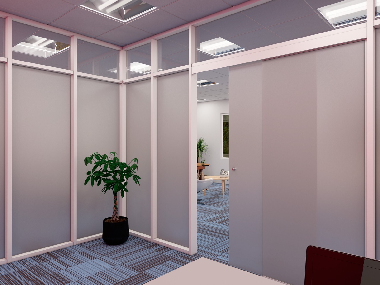CGP Single-Slide Door System, Glass Aluminum 2-Wall 12’x9’x8′, Clear Anodized