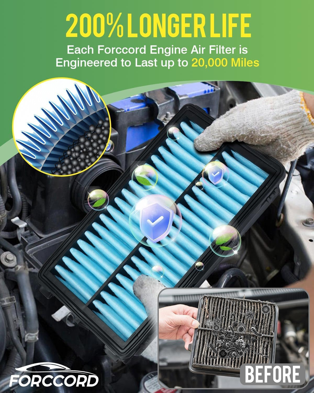 Cabin & Engine Air Filter Fit for Mazda 3 (2019-2026), CX-30 (2019-2026), CX-50