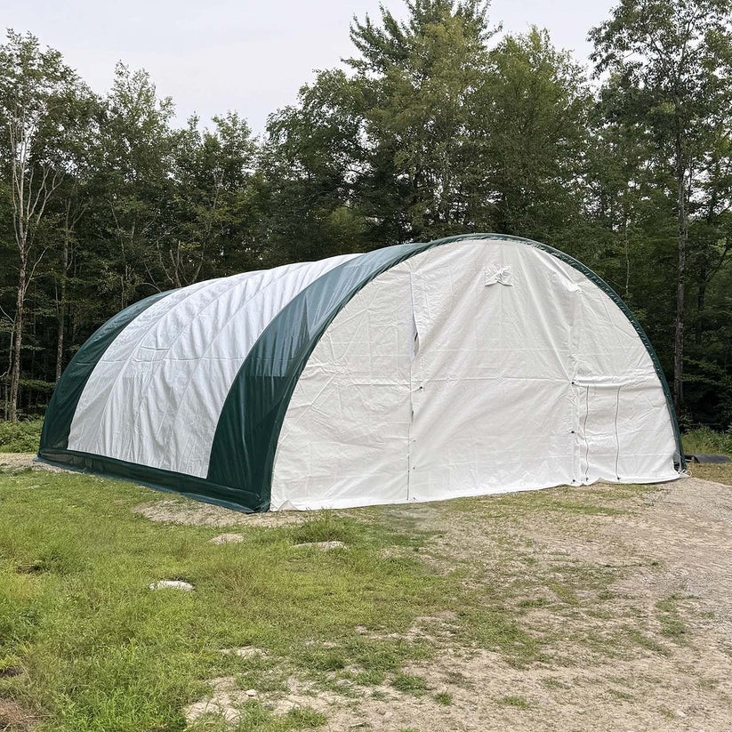 30’x40’x15′ Single Truss Storage Shelter 18oz PVC Fabric Hoop Building
