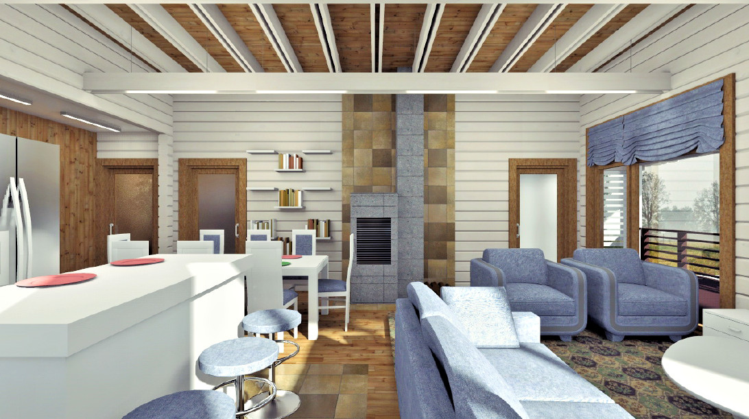 LOG HOUSE KIT #LH-120 ECO FRIENDLY WOOD PREFAB DIY BUILDING CABIN HOME MODULAR