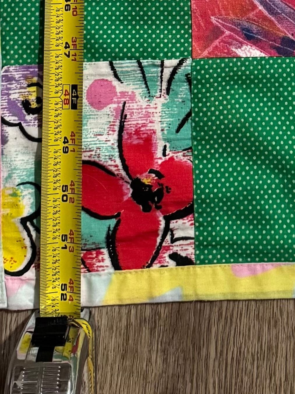 Patchwork Quilt Valentine Galentine Girls 80”x 52” Cottage Farmhouse