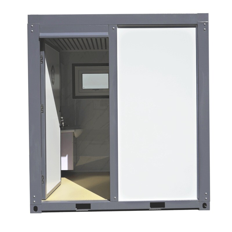Portable Restroom Bathroom Mobile Toilet w/Shower Upgrade Acrylic Fanshaped Door