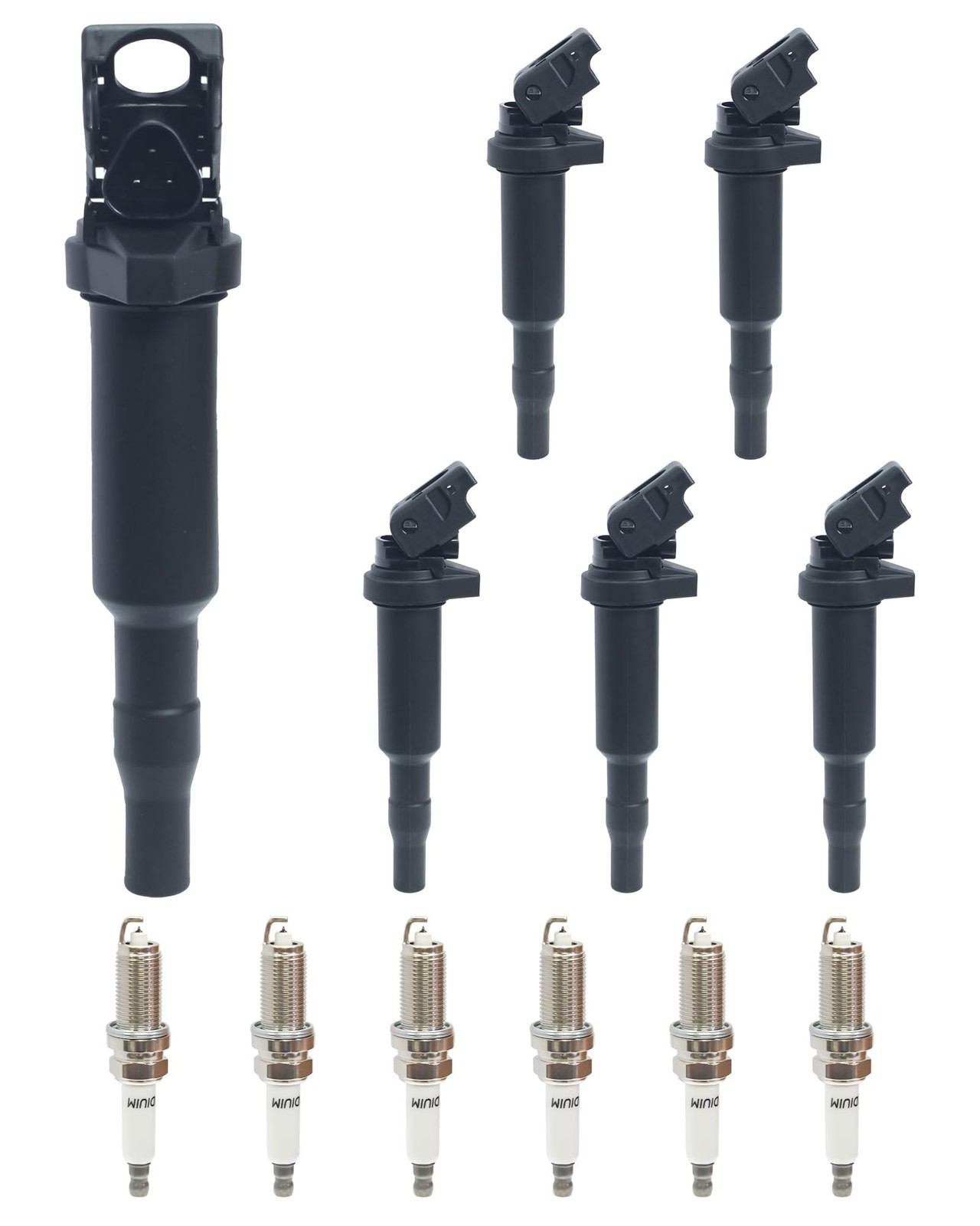 Ignition Coil UF592 and Double Iridium Platinum Spark Plug 1028 Fit For BMW 1…