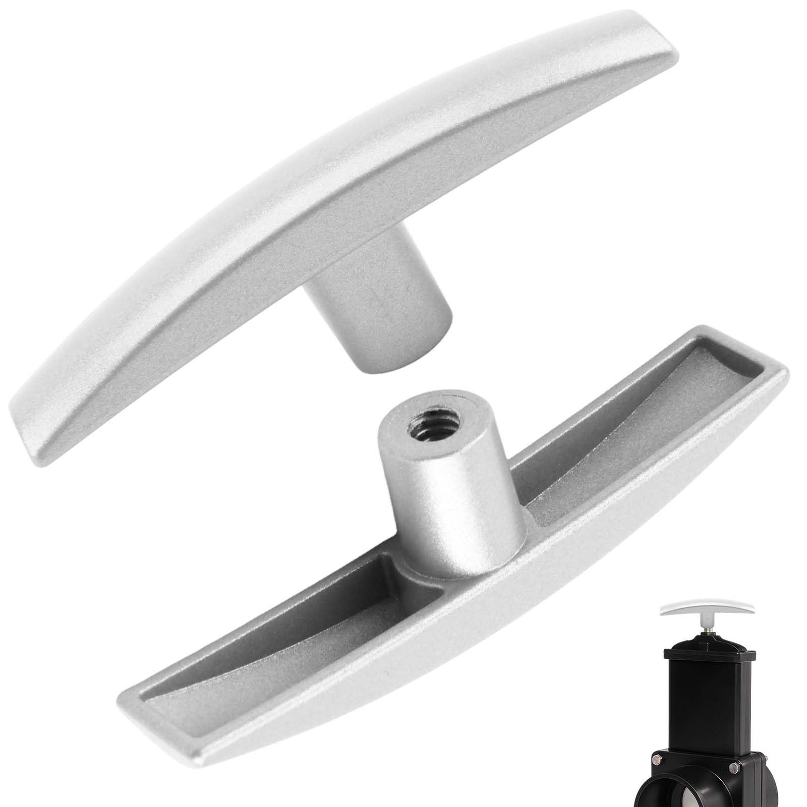 KAKUPPA 2 Pack Aluminum RV 8 cm x 1.4 (3.15 inches x 0.55 inches), Silver
