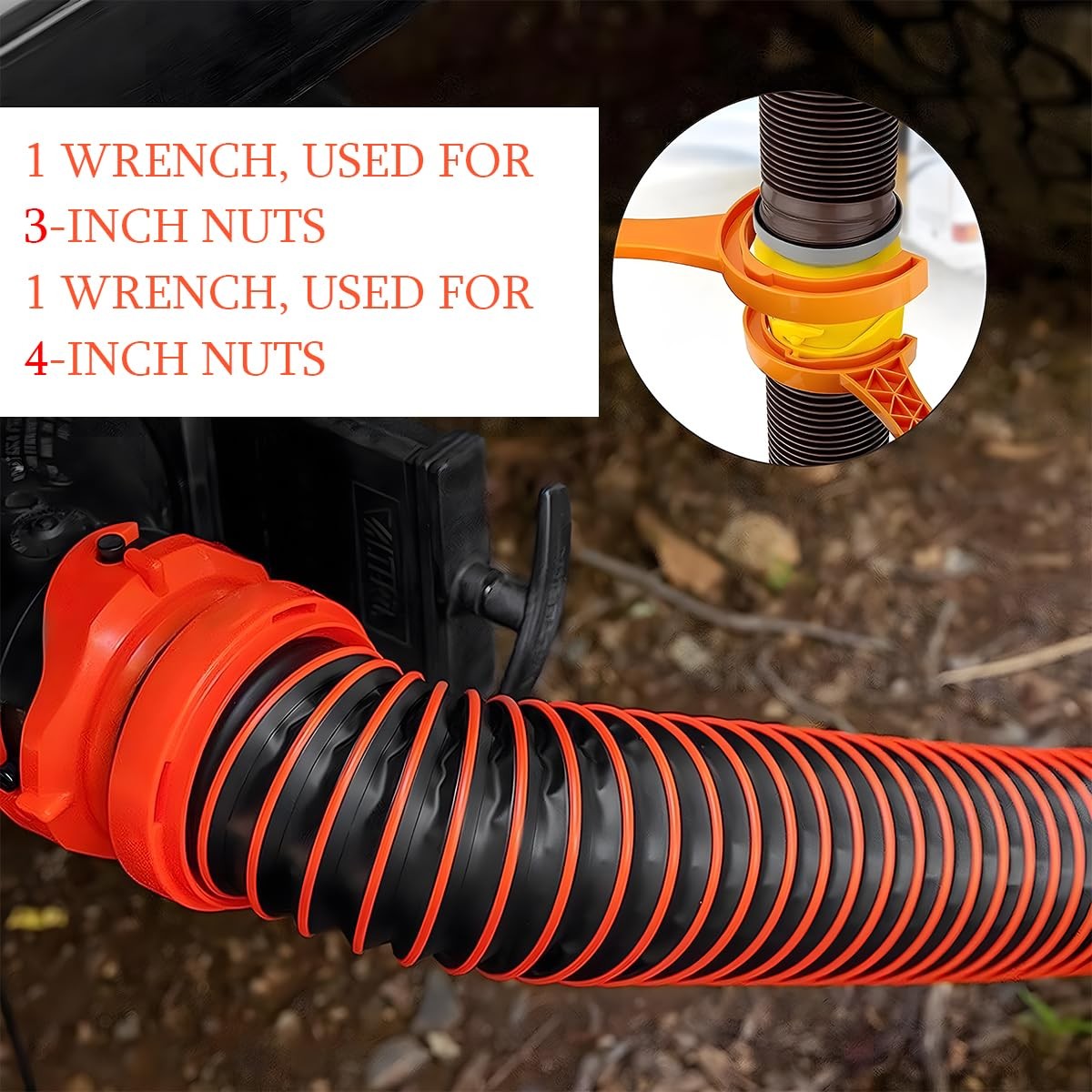 Ywdiml 2PCS RV Sewer Hose Wrench, Multi-Purpose Connector Orange