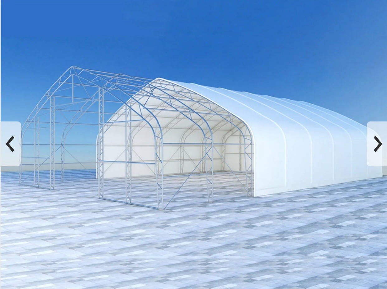 50x150x26 DUAL TRUSS *21oz PVC* Canvas Fabric Storage Building Shelter Barn Shop