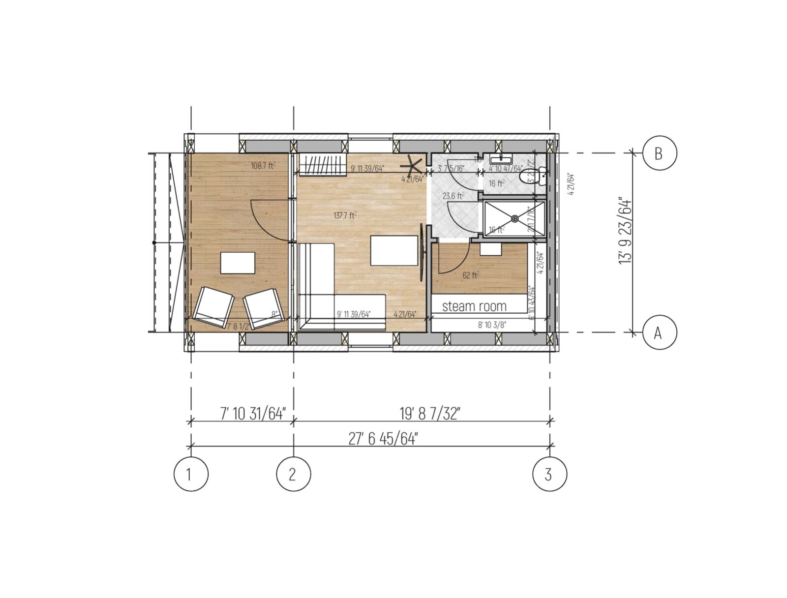 364 sg.ft SOLID PLYWOOD HOUSE KIT #PW-30 WOOD PREFAB DIY KIT BUILDING CABIN HOME