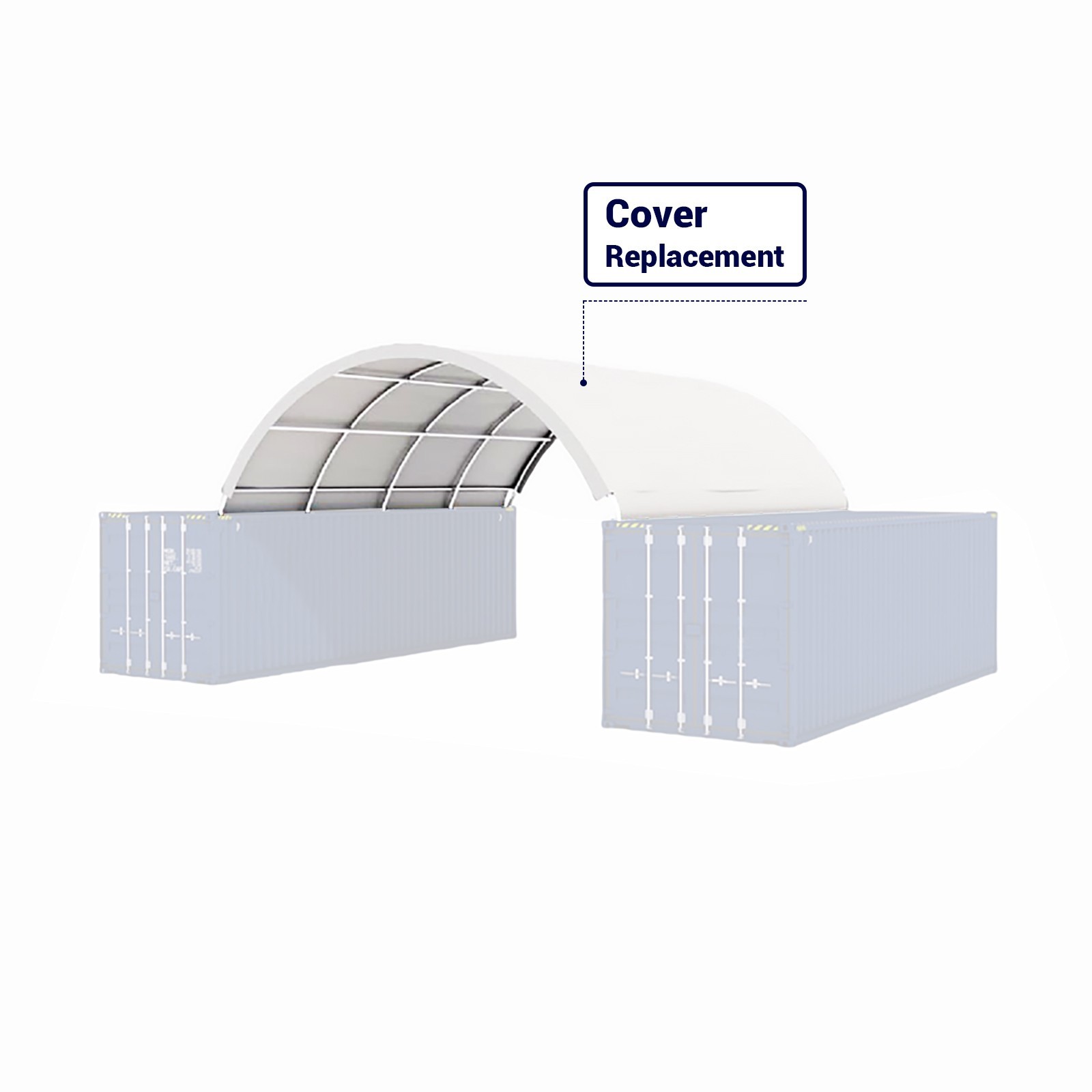 Chery Industrial 11oz PE Fabric Cover Replacement for 20’x20′ Container Shelter