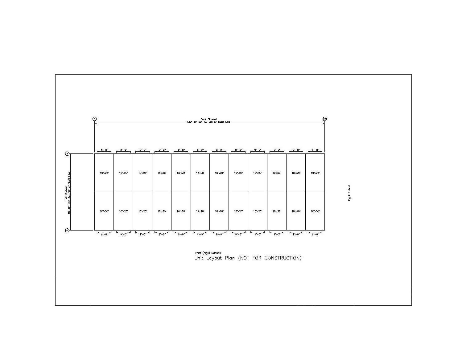 NEW DURO Steel 40x120x8.5 Metal Mini Self Storage Prefabricated Building Kits