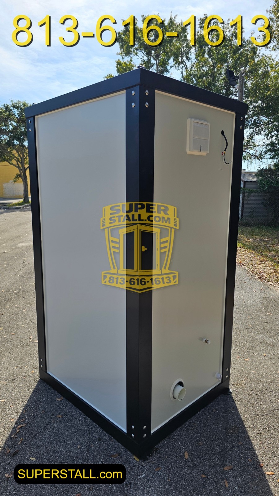 Brand New Portable Restroom Bathroom Toilet HD All Steel HD Frame Single Stall