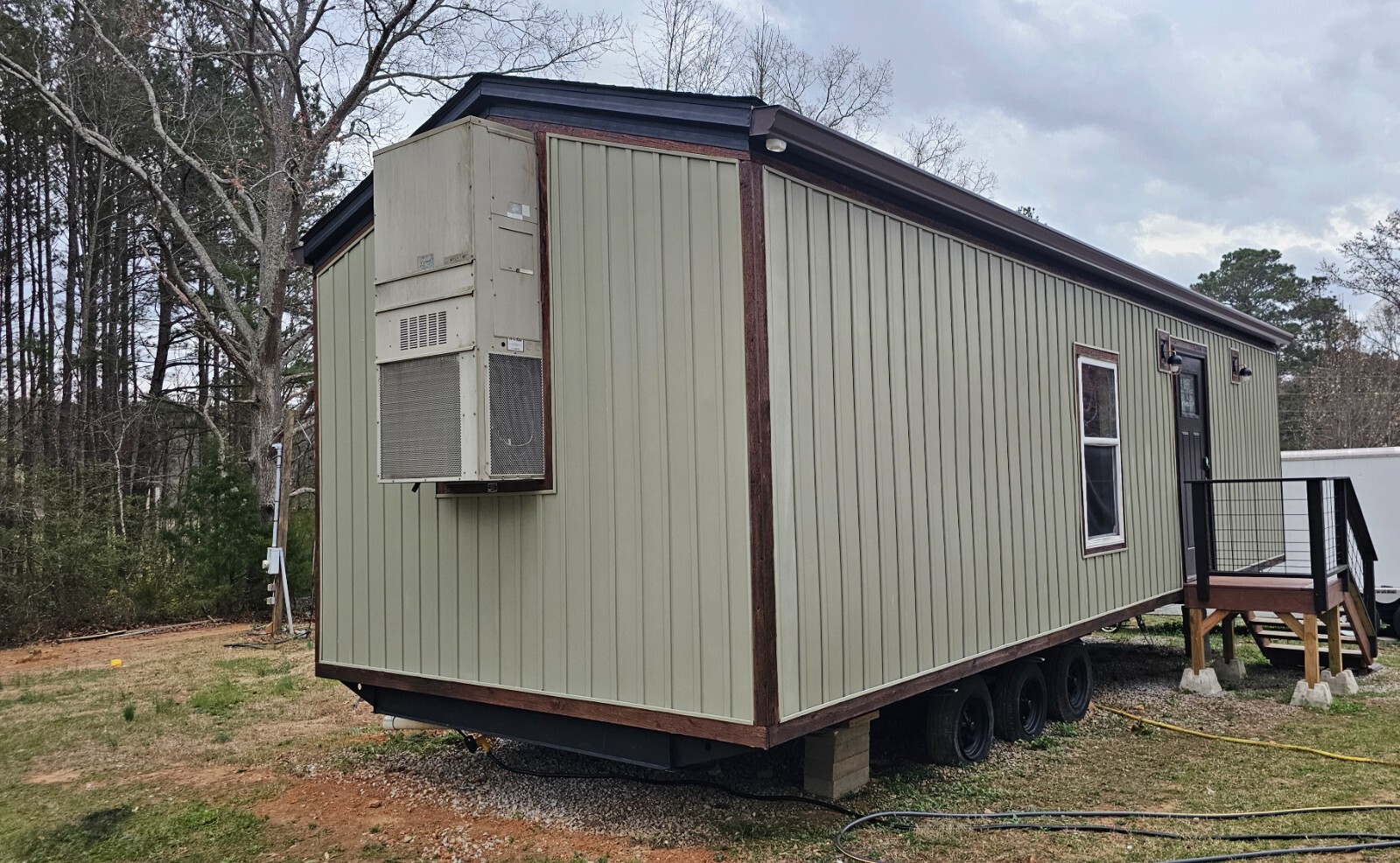 Free delivery Amazing 12×34 400sqft tiny house on wheels farmhouse style
