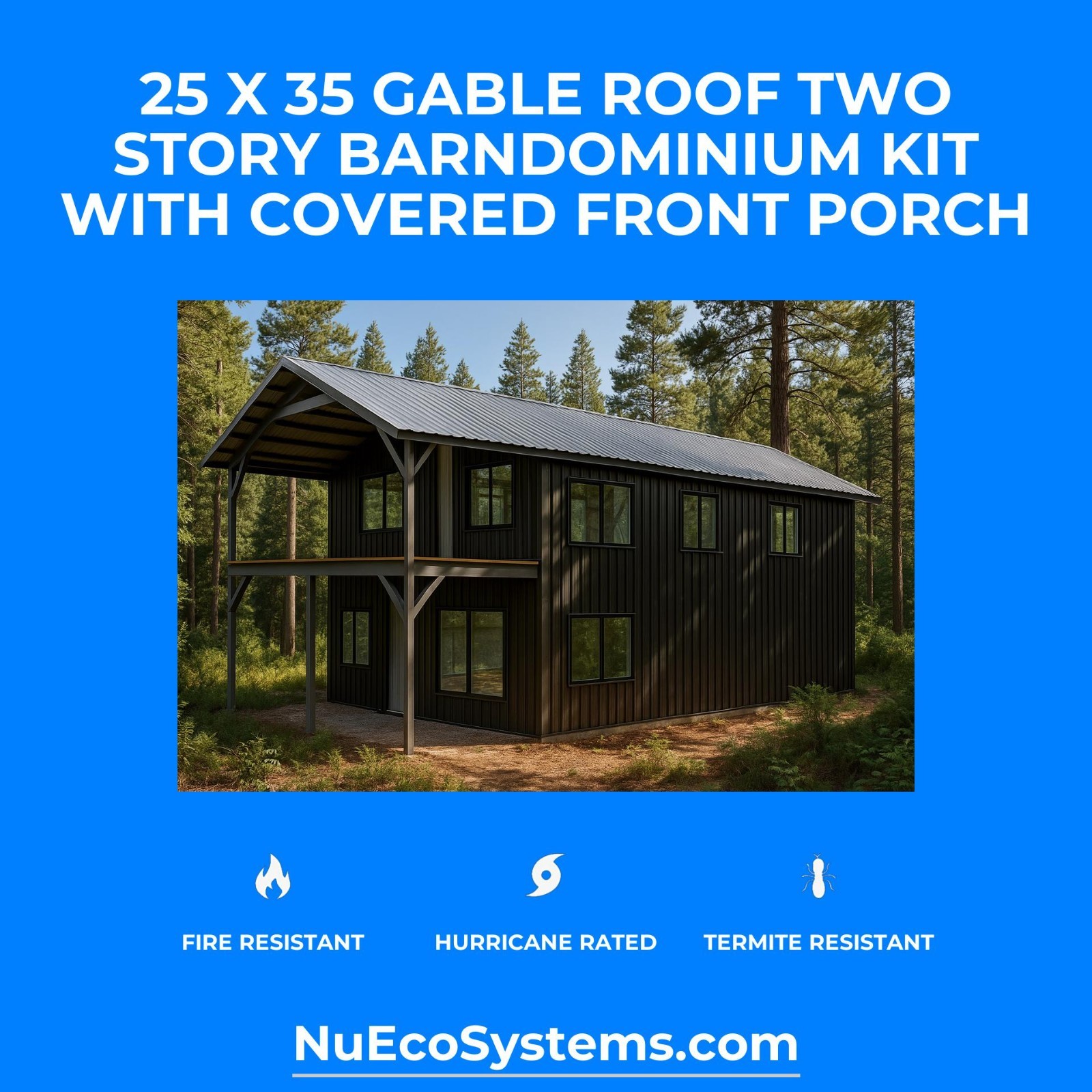 Brand New Kit Design It’s Our 30 x 35 Modern Single Slope Barndominium or Cabin