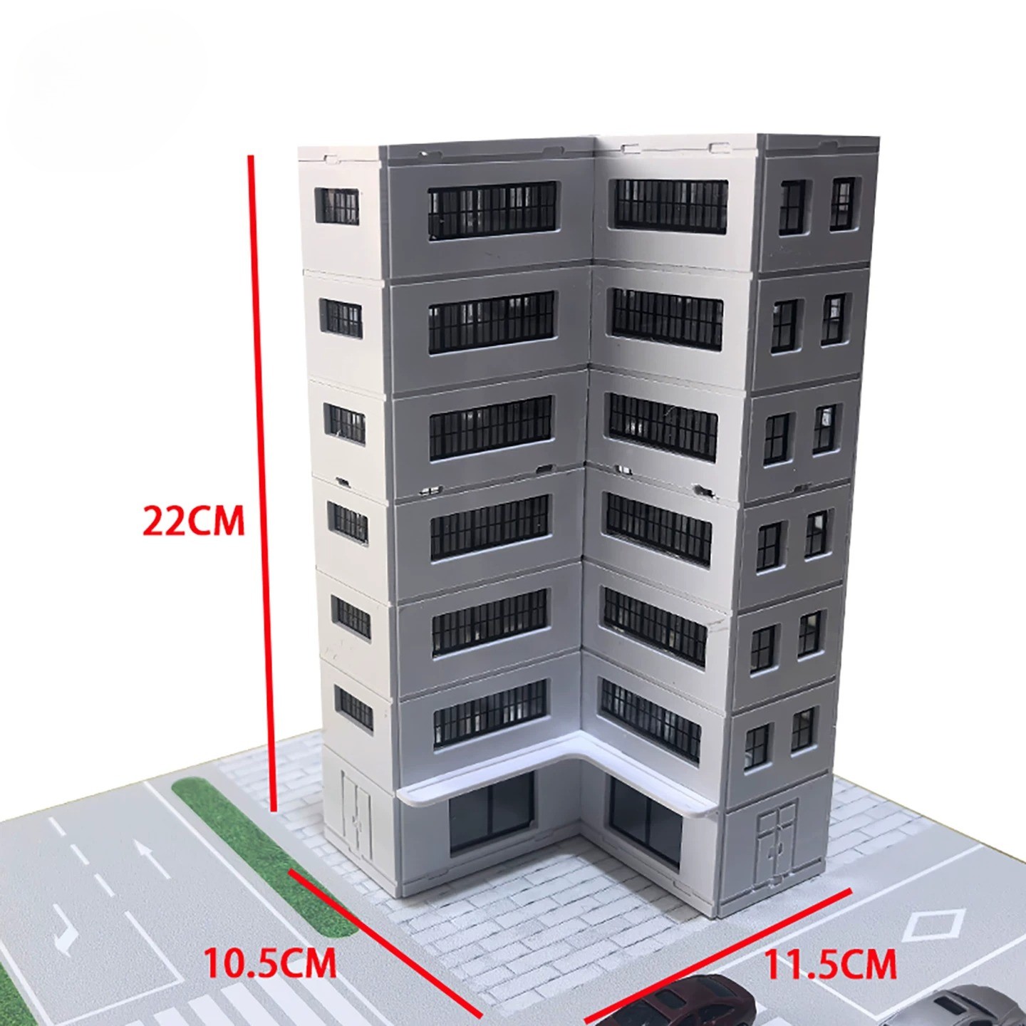 1/100 Diorama Road Street School Community Miniature Buildings Model Ornaments