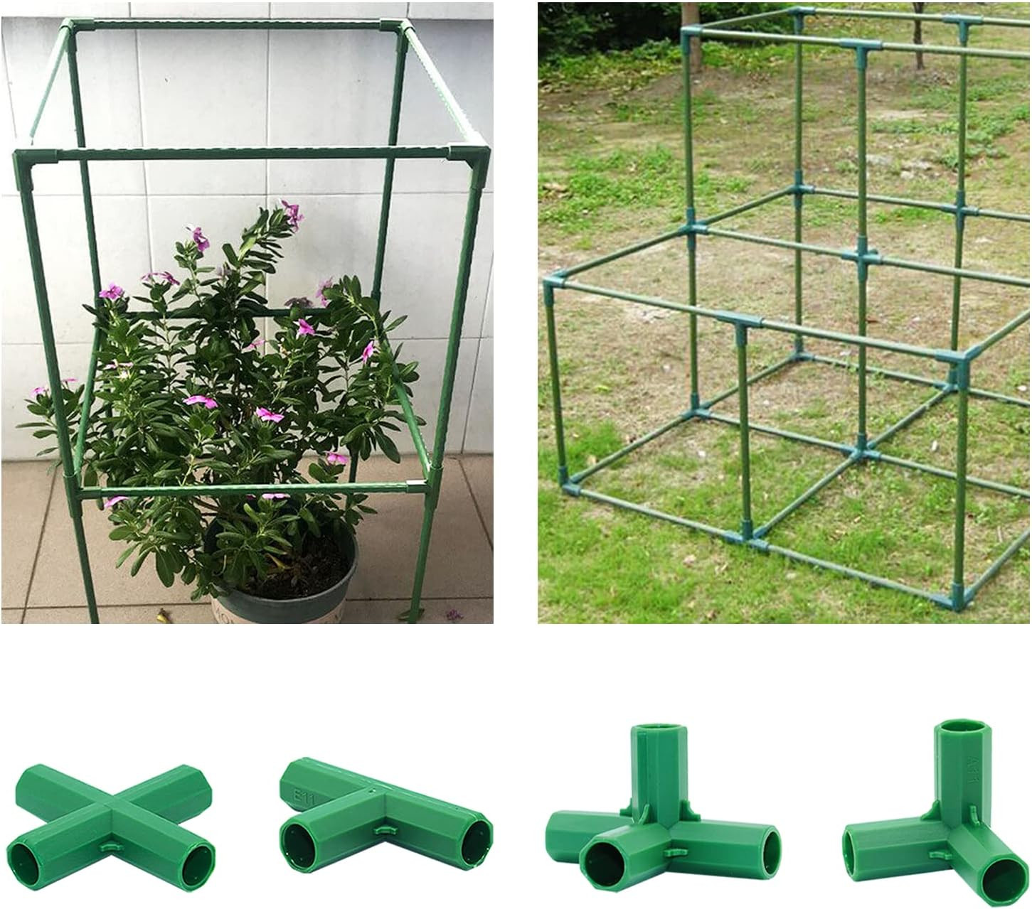 16PCS 16MM Heavy Duty Greenhouse Frame Connectors for Trellis and Gardening