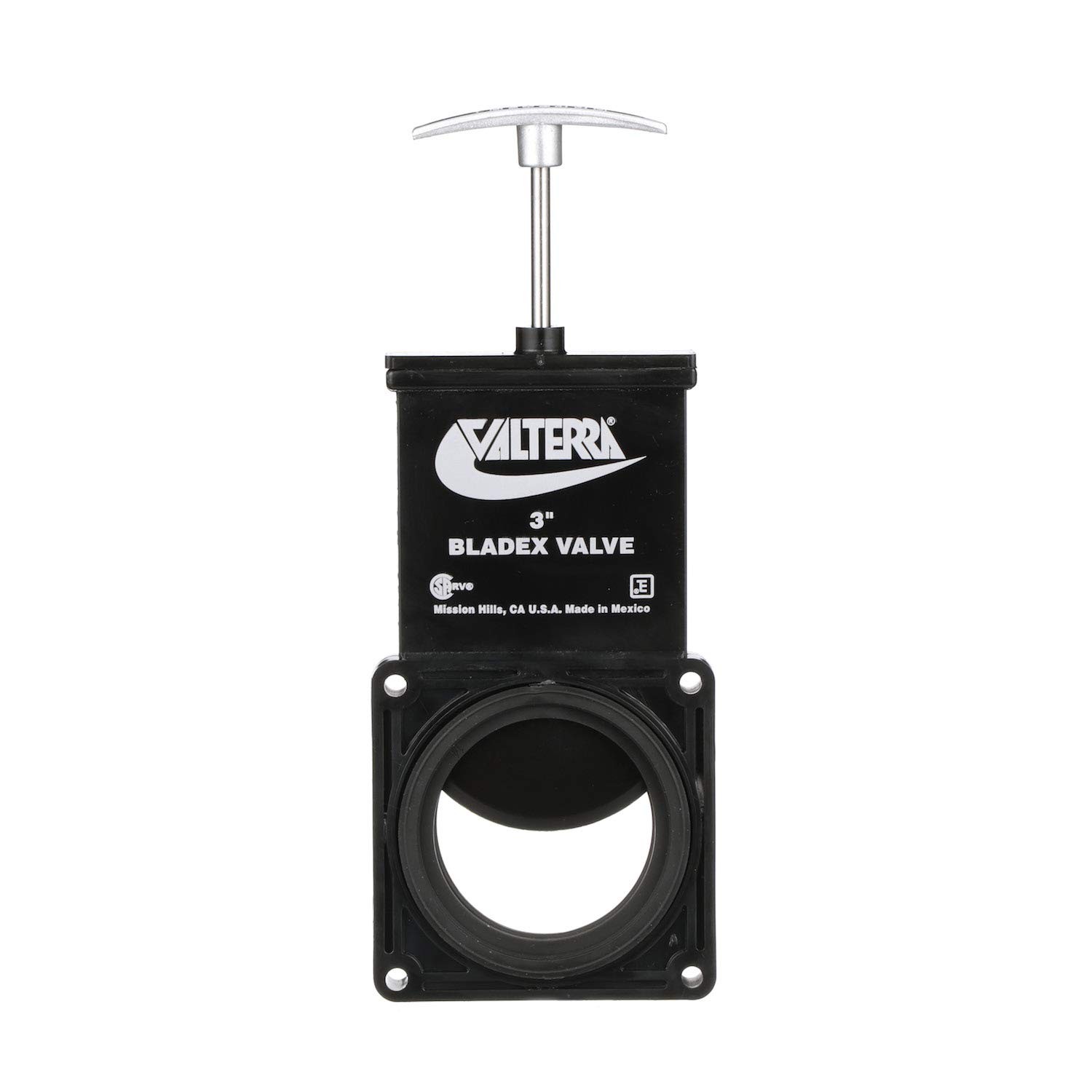TonGass 3 Inch RV Waste Valve with 72 Inch Cable Handle Kit, Bulkhead Mount Fold