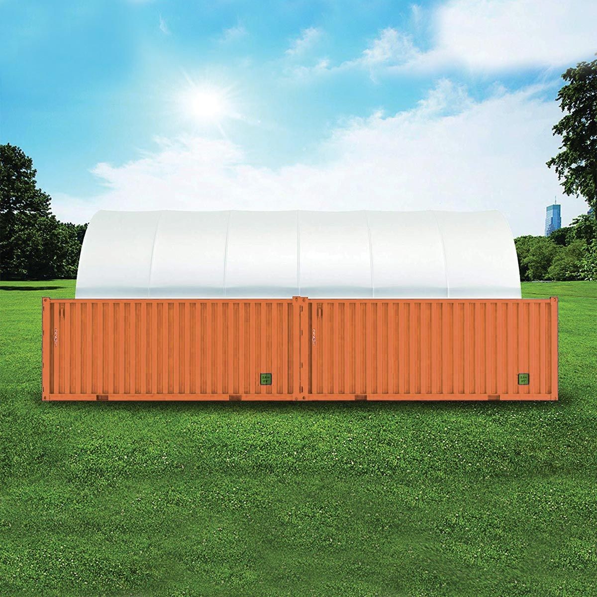 PVC Fabric Container Shelter 20’x40′, Waterproof & UV-Protected