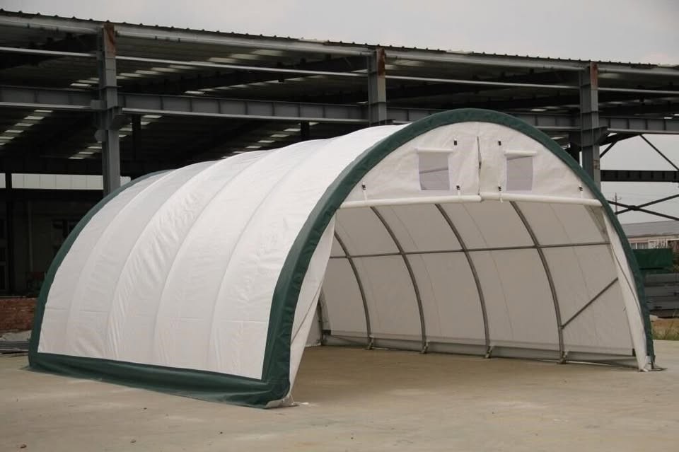 W20’xL30’xH12′ Portable Single Truss Arch Storage Shelter 11OZ PE Canvas Shelter