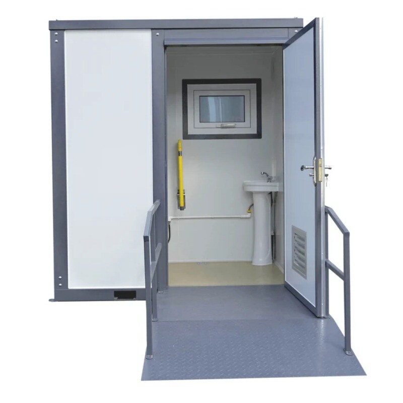 Handicap-Accessible Portable Restroom w/ Bowl & Sink Mobile Toilet for Disabled