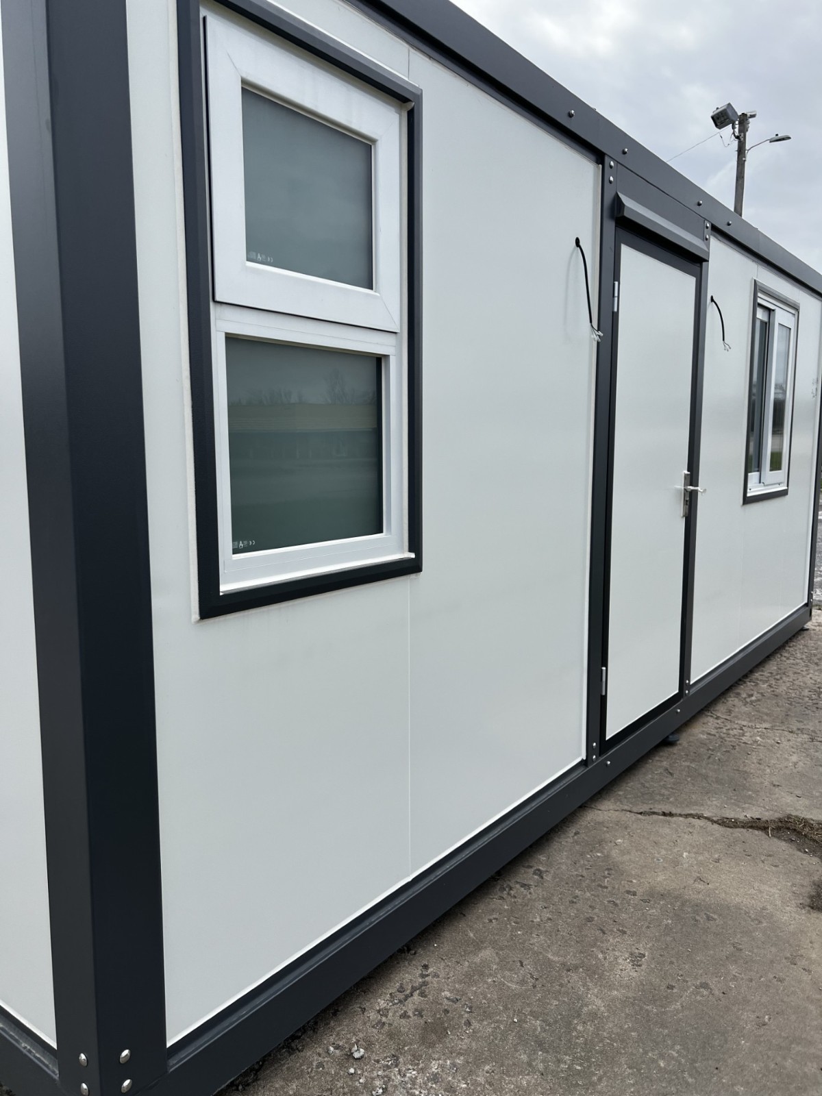 7ft x 20ft Portable Office/ Cabin with Bathroom/ Steel frame/Lockable Entry Door