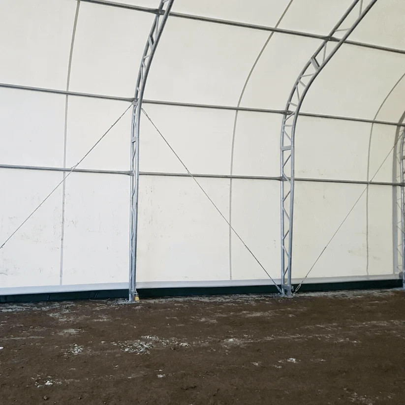 W40xL80xH21′ Double Truss Storage Shelter 22OZ PVC Canvas Building Tent
