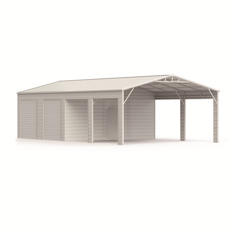 46′ x 23’x 14′ Steel Garage Shed Reinforced Metal Storage Building with 2 Doors