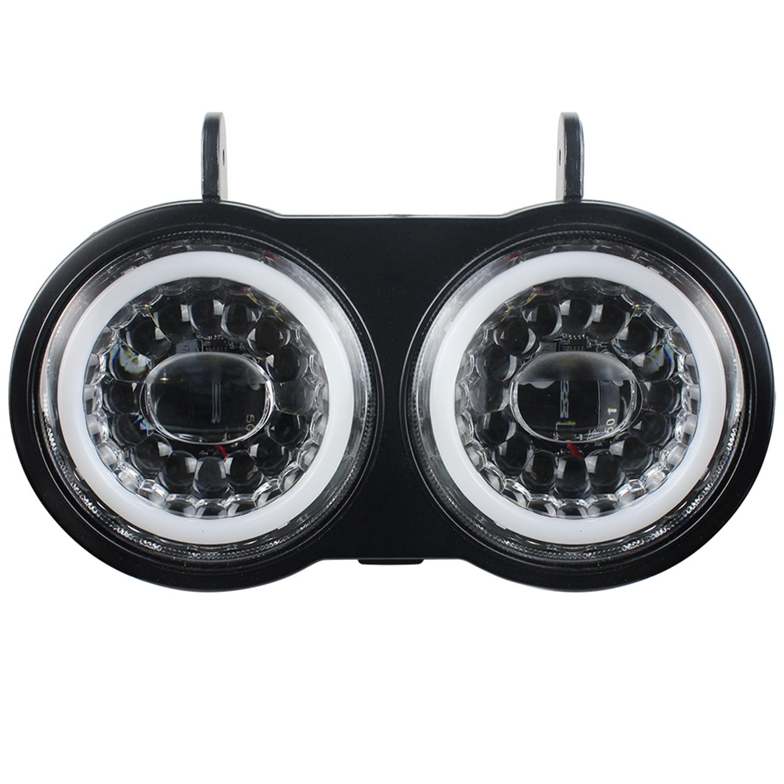 Buell XB Led Headlight Motorcycle Projector Dual Lights with Halo White DRL F…