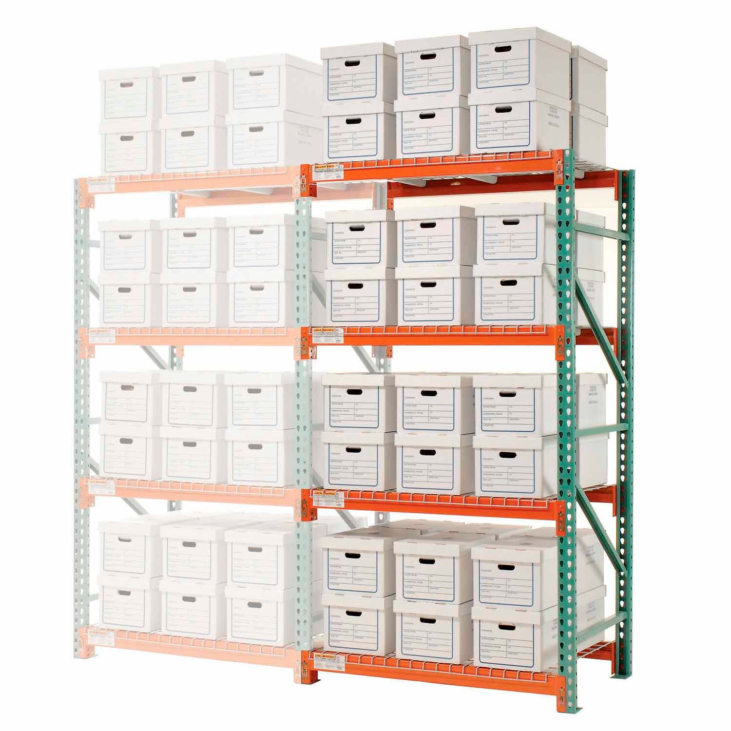 Global Industrial Record Storage Rack Add-On Letter Legal 48″W x 36″D x 96″H