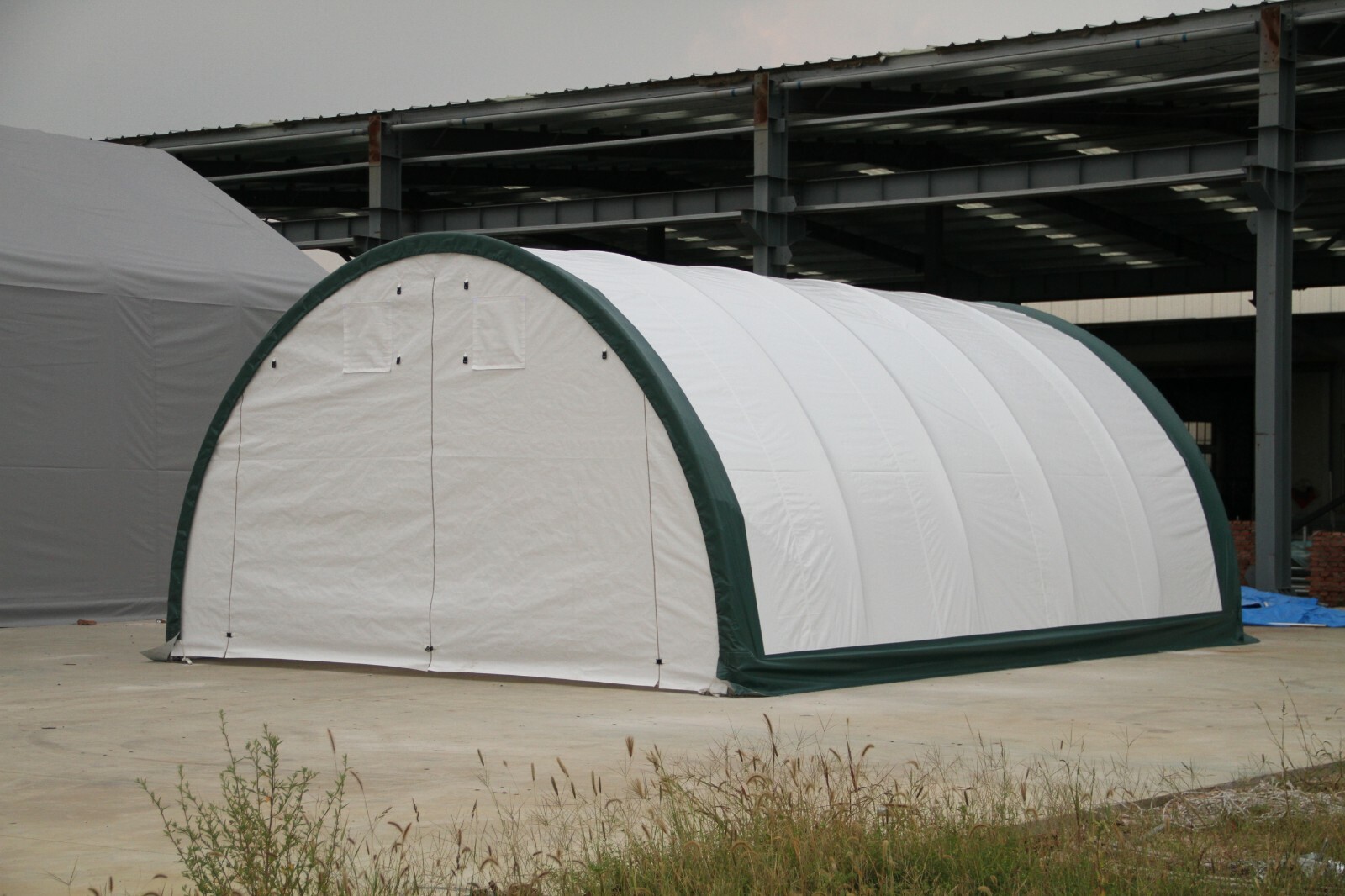 @@ NEW 20X42X12 OVAL TUBE SHELTER FABRIC COVERALL STORAGE BUILDING HOOP BARN