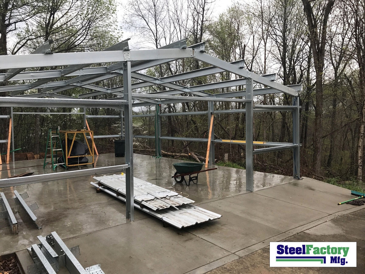 NEW – MADE IN USA Prefab 30x40x12 Rigid Beam Frame Garage Building Materials Kit