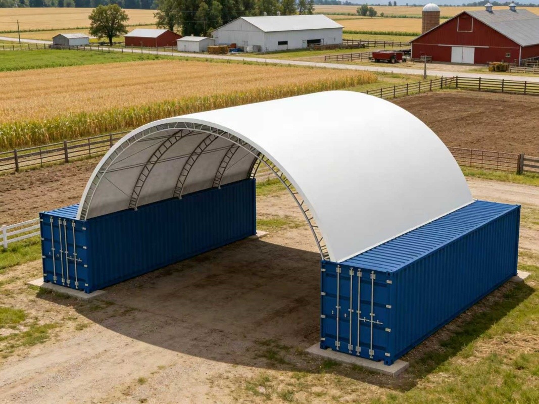 40’x40’x15′ Tarpaulin Tent Warehouse Shed 800sq.ft. Shipping Container Shelter