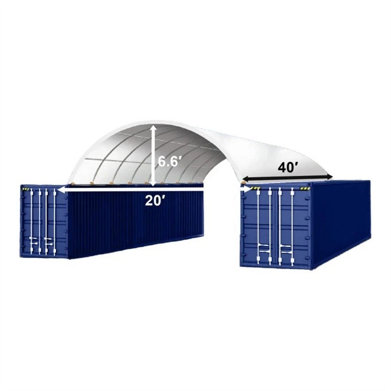 20’x40’x6.6′ 15 oz PVC Canvas Fabric Building Shipping Container Canopy Shelter