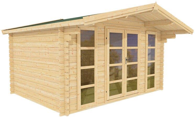 Bristhol 13×11 garden shed – natural wood prefab shed kit