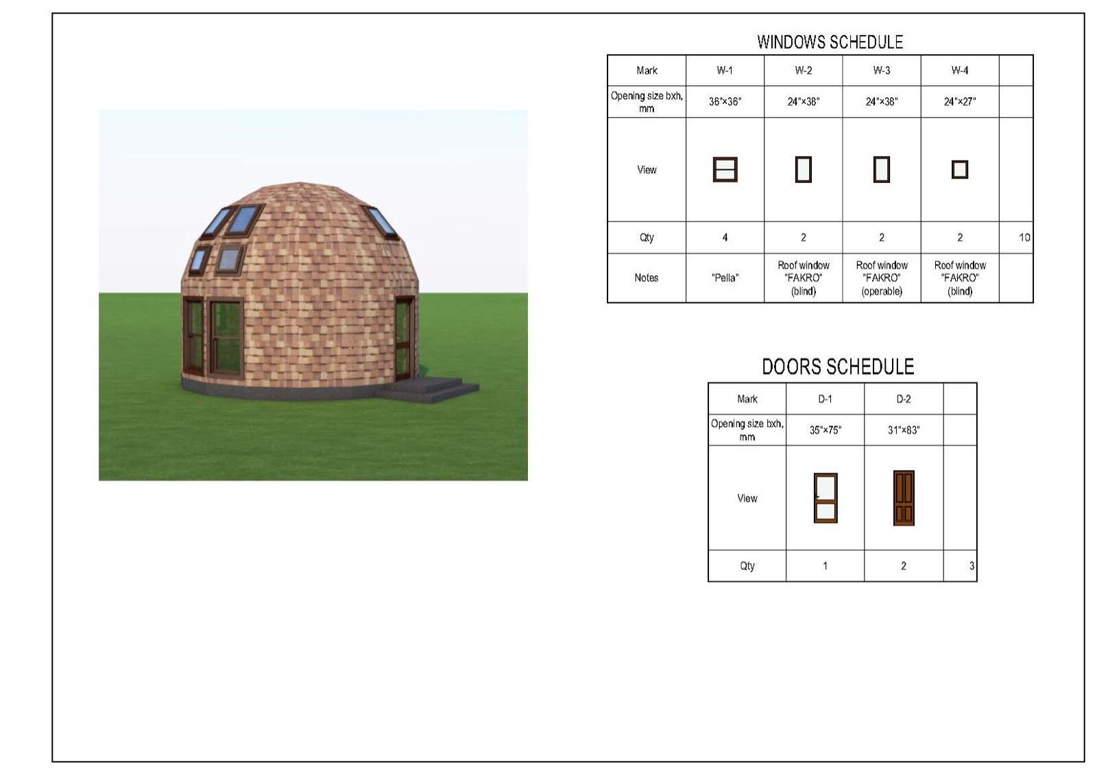 MOON HOUSE 20’ DIAM DOME FRAMING KIT PREFAB WOOD PRE-CUT DIY HOME FRAME A~330 SF