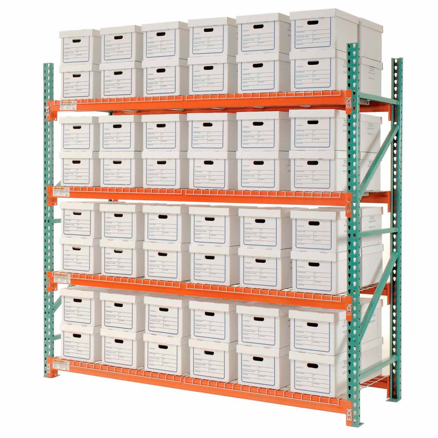 Global Industrial Record Storage Rack Starter Letter Legal 96″W x 36″D x 96″H